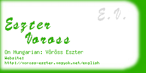 eszter voross business card